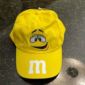 M&M yellow adjustable hat - adult size nwt